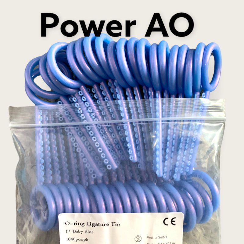 KARET BEHEL GIGI POWER AO WARNA BIRU TELUR