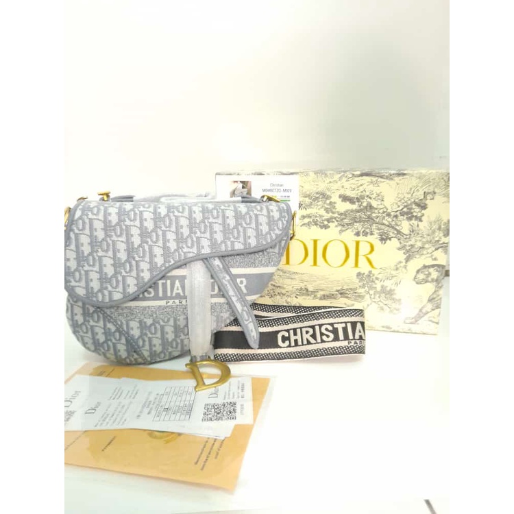 TAS BRANDED IMPORT || Dior Sadlle Mirror 1:1 warna abu abu