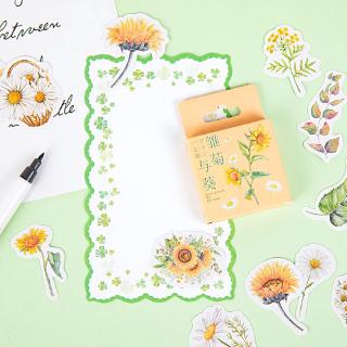 46pcs Stiker  Bentuk Bunga  Matahari Dan Daisy  Untuk Alat 