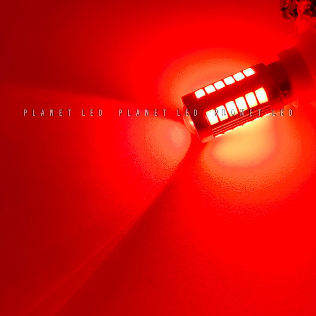 Lampu LED Stop Lamp SUPER BRIGHT 1157 BAY15D 33SMD Stoprem 2 Mode Senja Rem Flash dan Non Flash 33 LED-MERAH