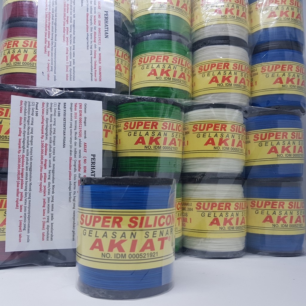 Senar Benang Gelasan Layangan Merk AKIAT 022 Aspal Silicon Bandung Asli JUARA DUNIA