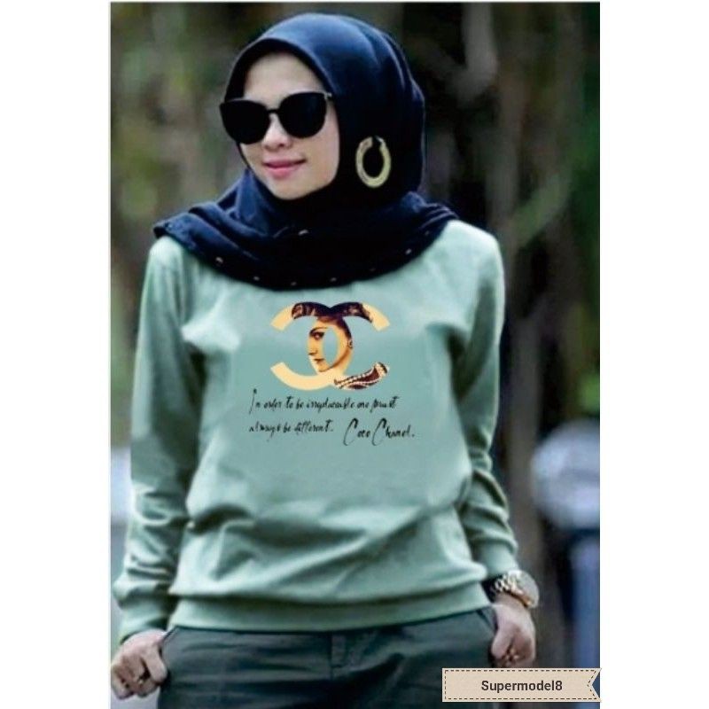 Kaos Lengan Panjang/ Kaos Sweatshirt / Atasan Wanita / Atasan Wanita Lengan Panjang / Atasan