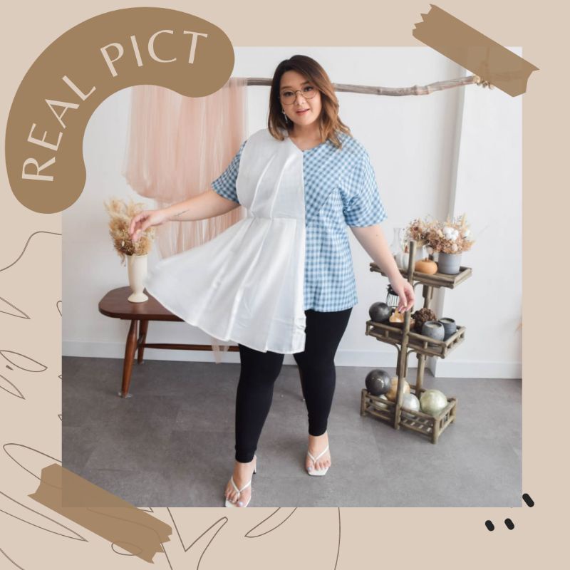 BAJU ATASAN BLOUSE KEMEJA KONDANGAN NIKAHAN FORMAL BIG SIZE PLUS SIZE JUMBO WANITA