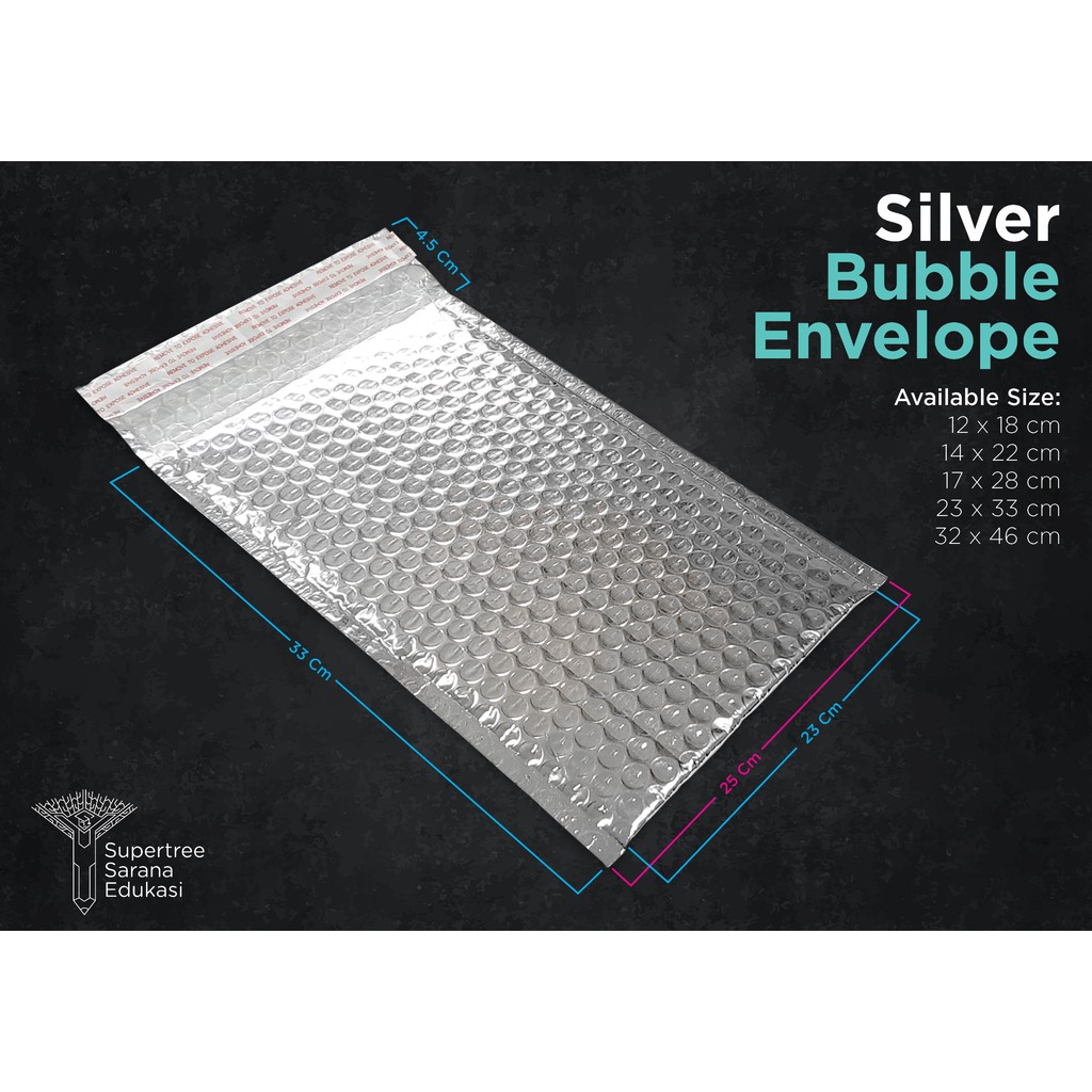 

Amplop Bubble Silver Foil 23 x 33 Cm (Isi 25 lembar)