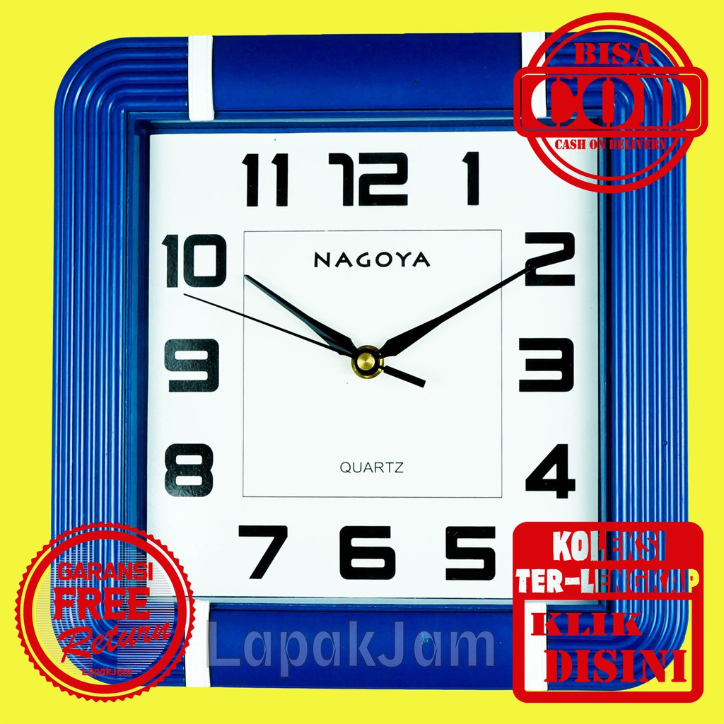 JAM DINDING POLOS WARNA HIJAU BIRU MURAH MINIMALIS HIASAN DINDING 26X 26CM 6745