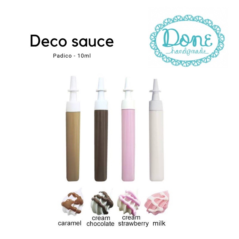 padico Deco Cream Sauce dekorasi clay fake cream palsu deco sauce saus palsu paus krim palsu donehandymade done handymade jual bahan kerajinan tangan