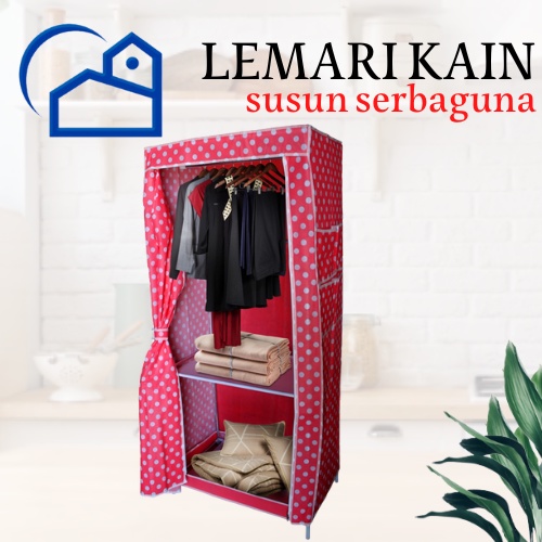 LEMARI KAIN PORTABLE MODEL BARU MOTIF CANTIK SERBAGUNA DAN MULTIFUNGSI