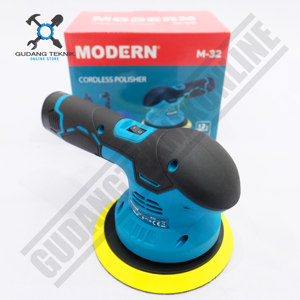 Mesin Poles CORDLESS Mobil Motor MODERN M32 / Mesin Poles Pemoles Baterai MODERN M-32 12V