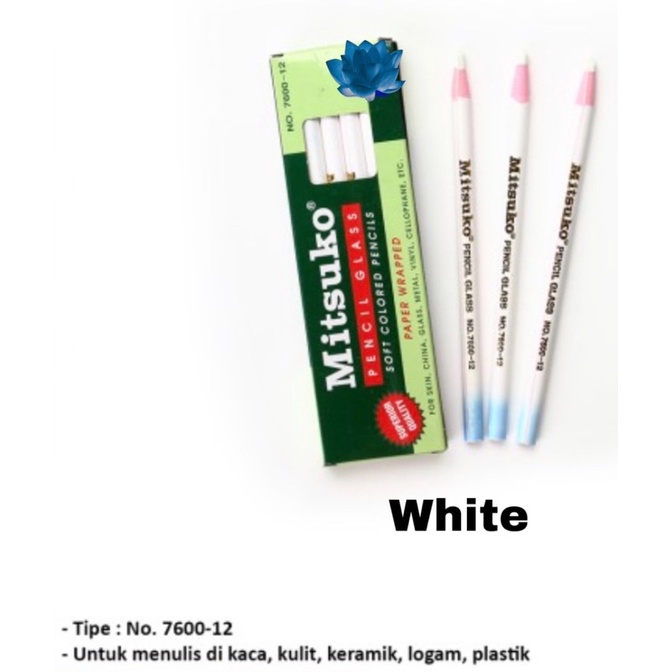( Ecer ) PENSIL KENKO MITSUKO DERMATOGRAPH - PENCIL JAHIT MERAH BIRU GLASS KACA