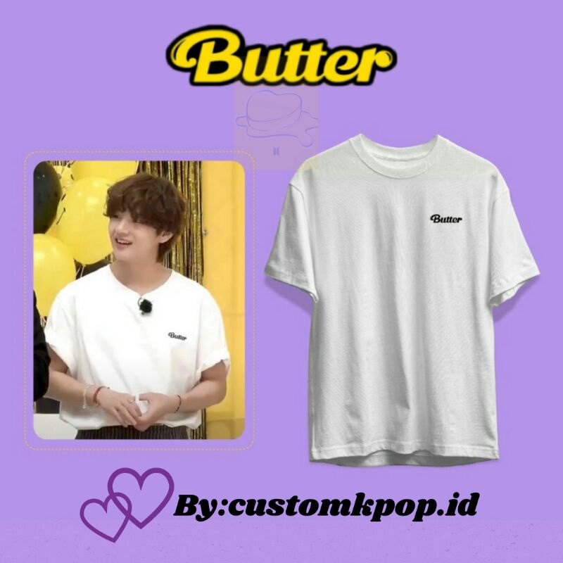 KAOS BTS BUTTER TSHIRT BTS BUTTER ANAK REMAJA DEWASA BAJU BTS BUTTER OVERSIZE XS-XXXXL