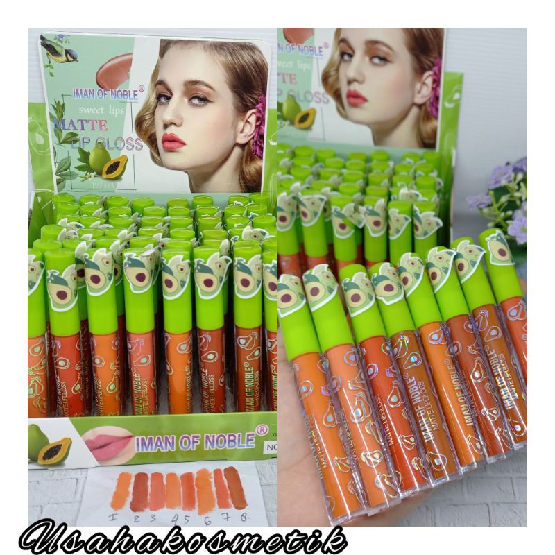 PROMO TERMURAH LIPGLOSS MATTE IMAN OF NOBLE SWEET PAPAYA LIPS / SWEET PEACH