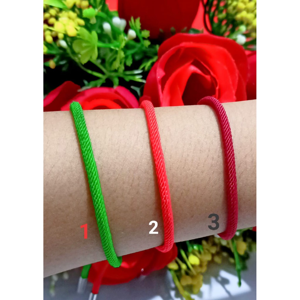 Gelang tali serut silver .xuping