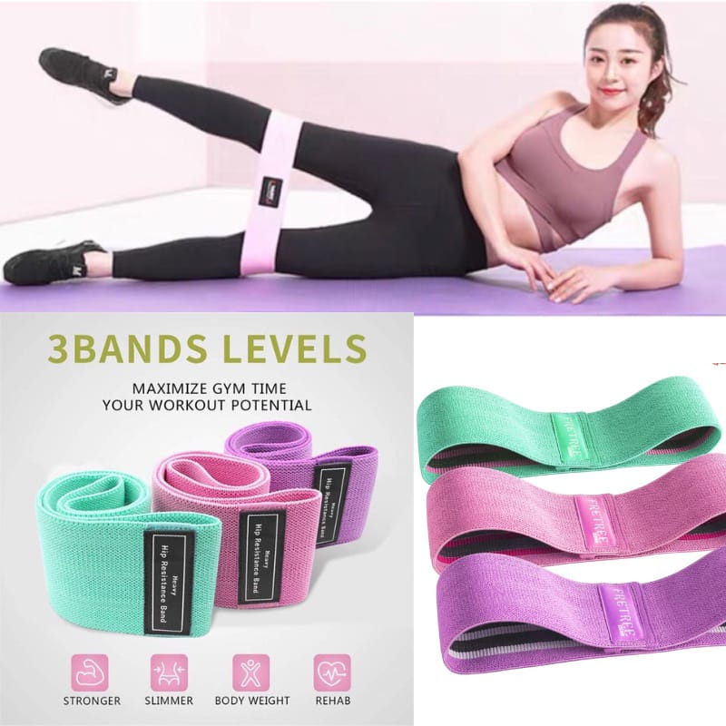 PERLENGKAPAN OLAHRAGA JS-9 Hip Resistance Band | Hip Band | Squat Band | Booty Band | 3 Levels Hip Resistance Band / Hip Band / Booty Band Squat Yoga MURAH