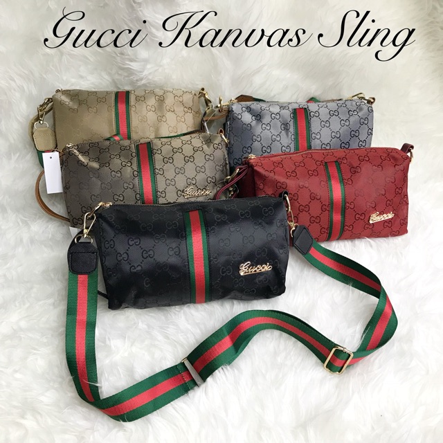 Tas wanita GU**CI KANVAS Sling Speedy Batam Import murah