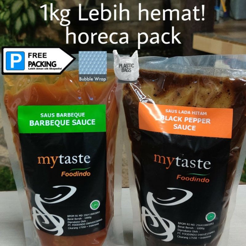 My Taste Blackpepper / Barbeque Sauce 1kg  Horeka Pack GROSIR