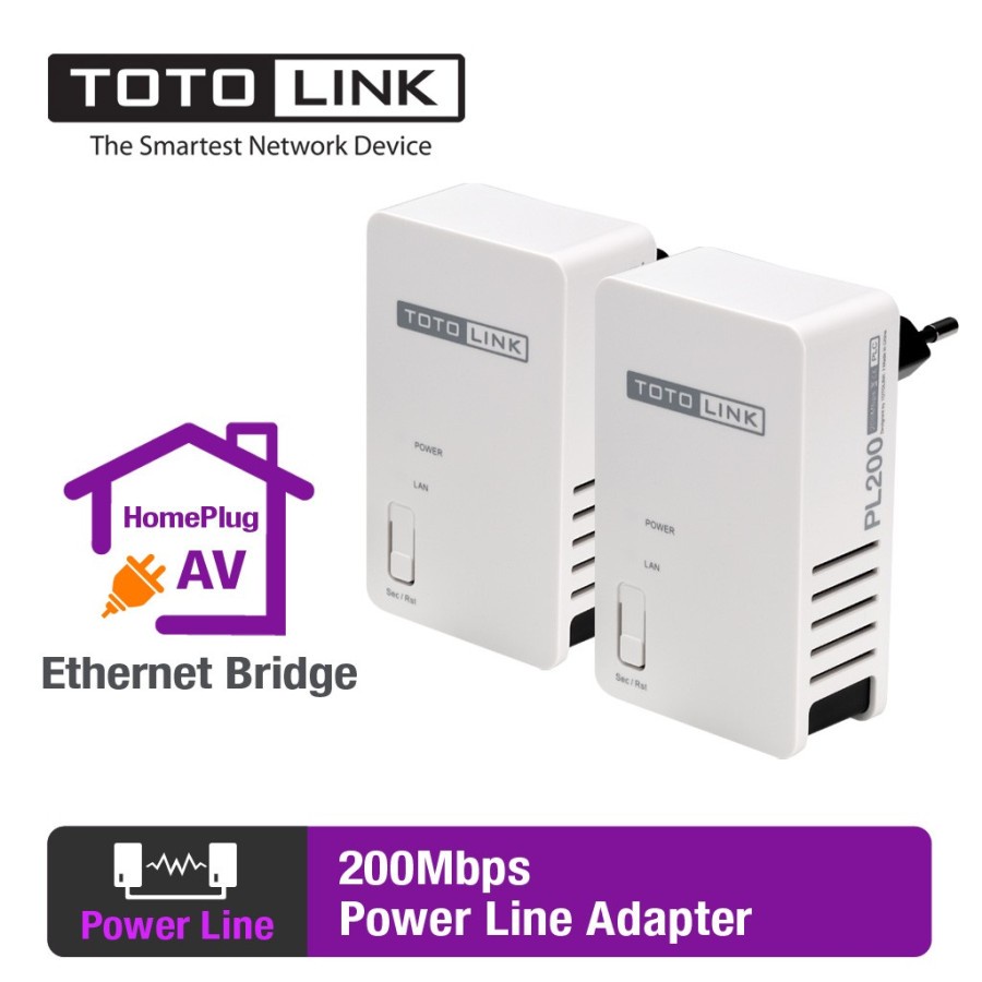 Adapter Powerline 200 Mbps - TOTOLINK PL200KIT