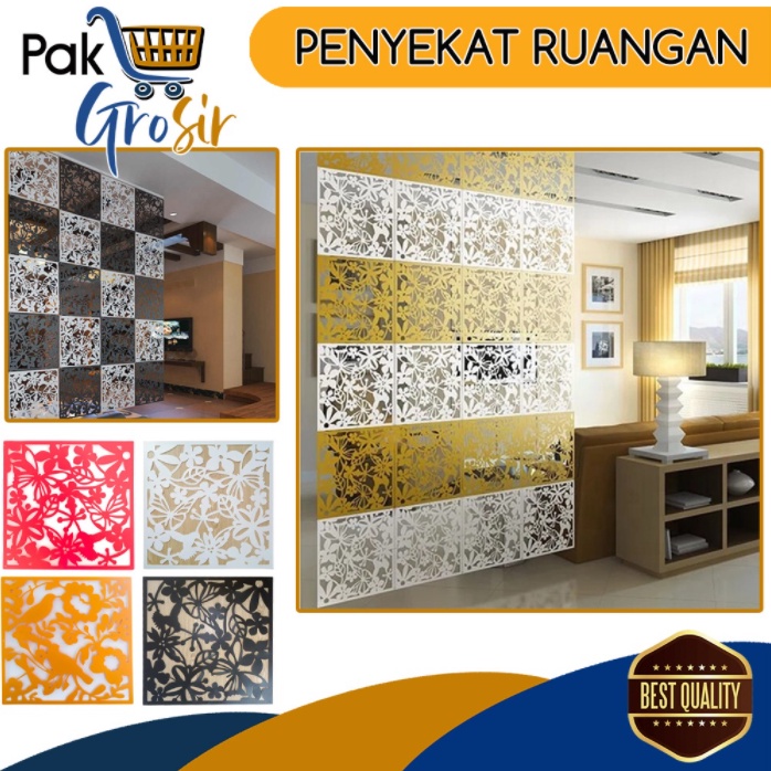 Penyekat Ruangan Vintage 3D PVC Tirai Gantung Partisi Hiasan Dinding