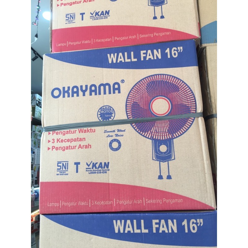 Kipas dinding/wall fan okayama ukuran 16 inch