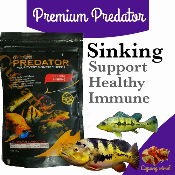 PREMIUM 88 - Predator Premium Pelet Ikan Predator Sinking 100 Gram