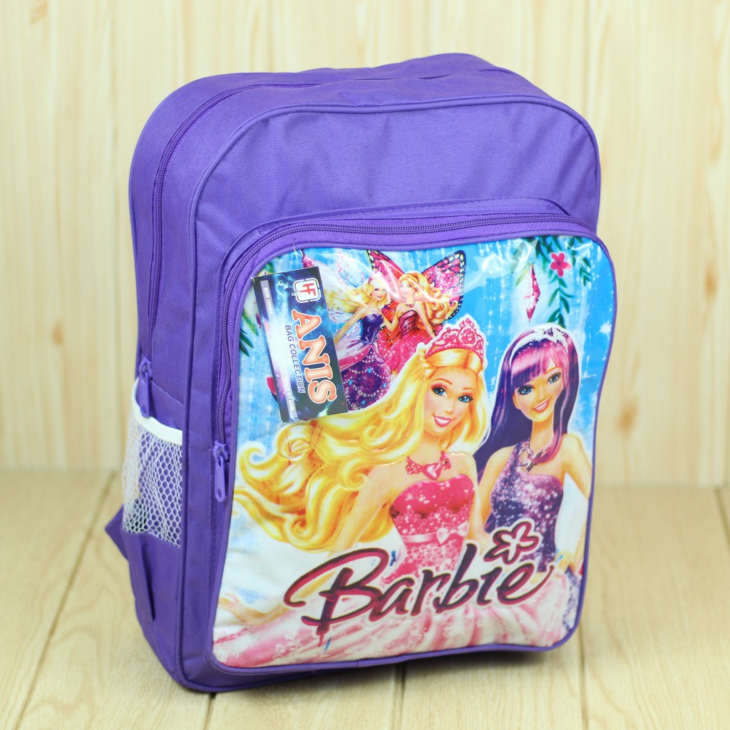 Tas Ransel Anak Timbul Barbie Ungu Back Pack Anak Perempuan TK SD Lucu Bahan Tebal Awet Berkualitas