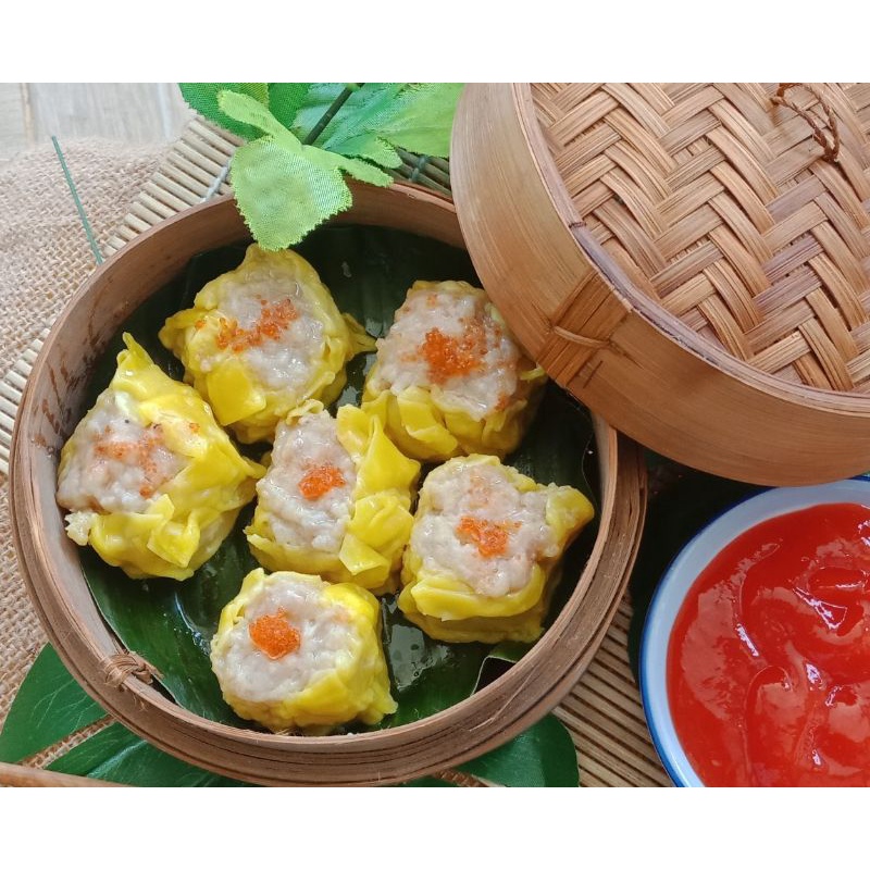 

Dimsum kuning toping telur ikan Frozen Food