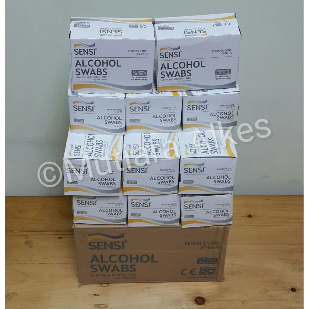 (MUTIARA ALKES) Alcohol Swab SENSI- OneSwabs - Tissue Alkohol isi 100lembar - 100% ORIGINAL