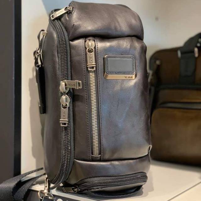 Tumi Alpha Bravo Sling Kelley Leather Black