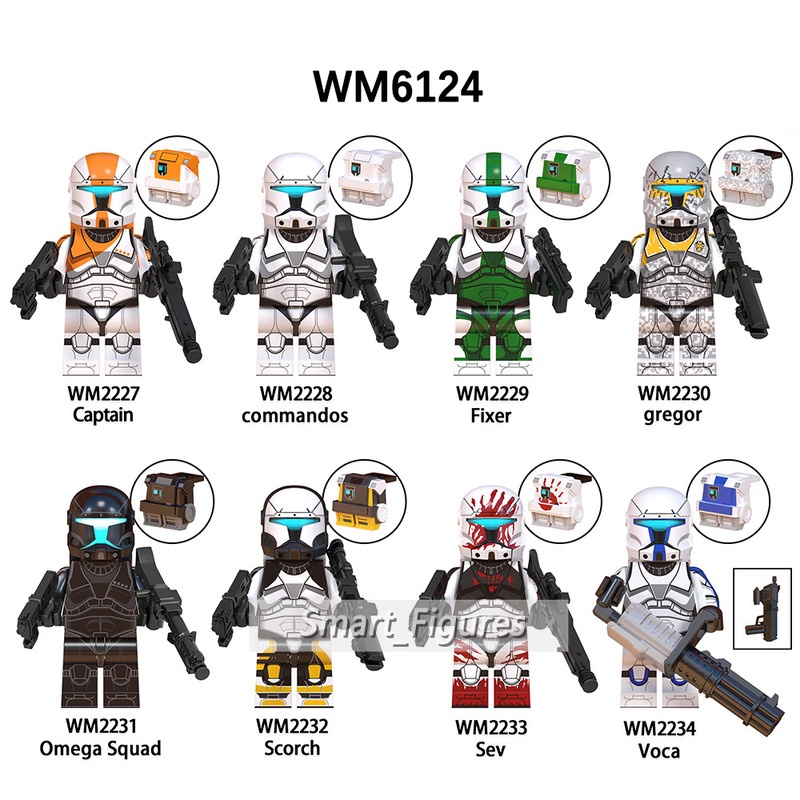 Mainan Action Figure Mini Figures Jessie Fixer Scorch Rex Bo Katan Kryze Captain Gregor Star Wars WM Untuk Hadiah