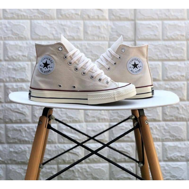 CONVERSE 70s HI CREAM PARCHMENT GLOSSY CEWEK/COWOK