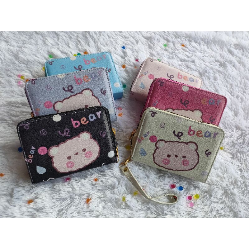 Dompet Kelly Belly Mini Doff Bahan Botega Lorena Dompet Wanita Forever Young-BONEKA BEAR