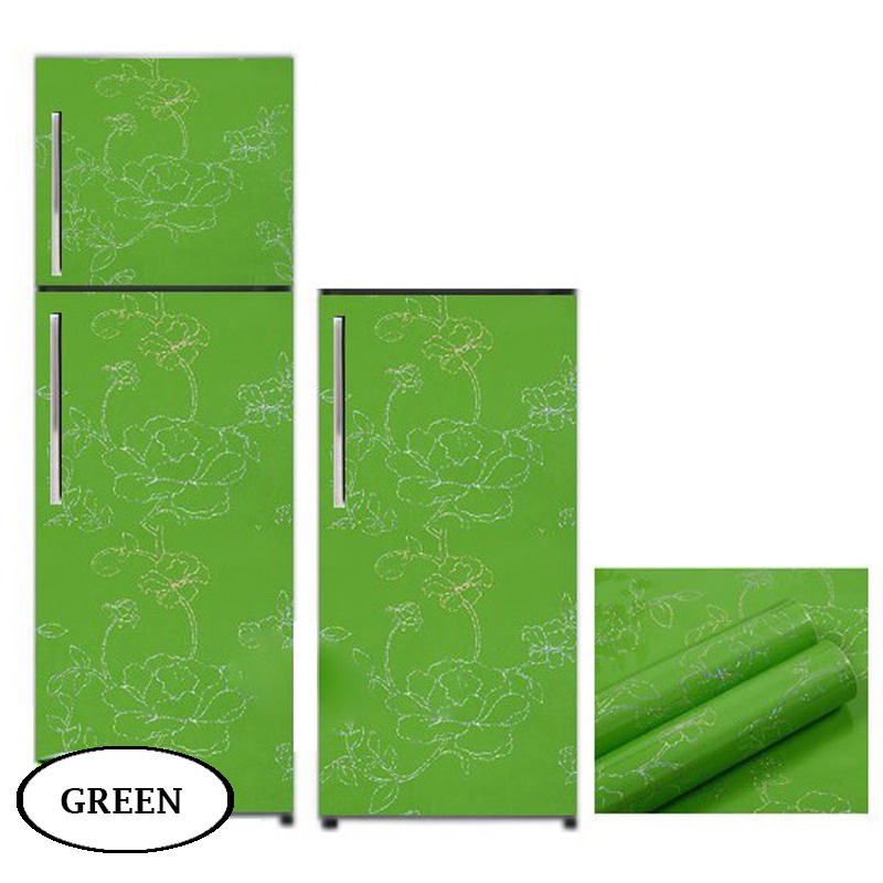 Stiker Kulkas 1 dan 2 Pintu Polos Bunga Sticker Lemari Es Freezer Murah