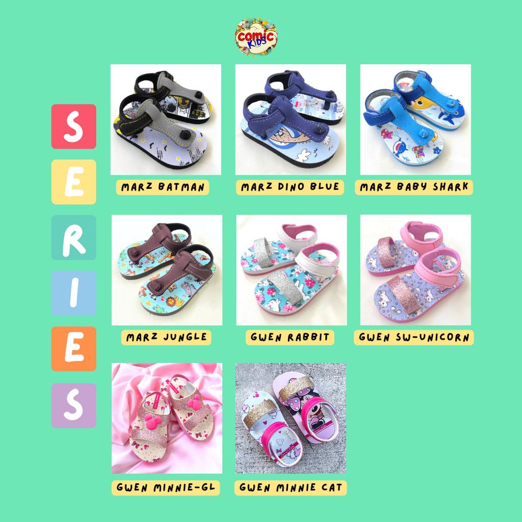 PAKET USAHA 60 Pcs Sandal Anak COMICKIDS Peluang Bisnis Pemula Promo Paket Reseller Eceran Grosir Agen Sandal Supplier Trusted - PAKET C isi 60 PCS