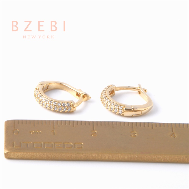 Bzebi Anting Tusuk Lapis Emas 18k Hias Berlian Imitasi Gaya Korea Untuk Wanita 251e