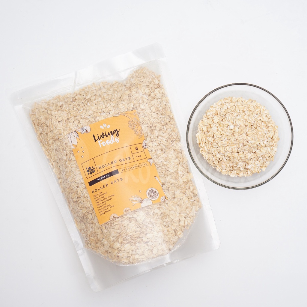 

Rolled Oats 1kg - LivingFoods