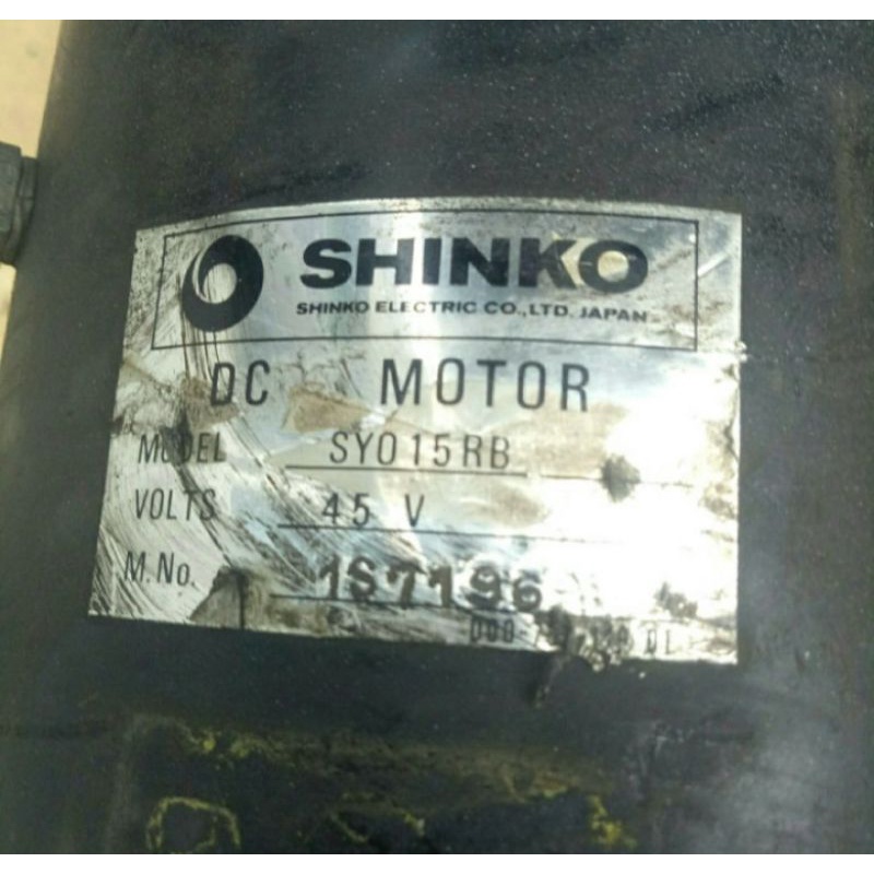 Oil Pump Dc Motor Shinko SY015RB 45V Ex Forklift