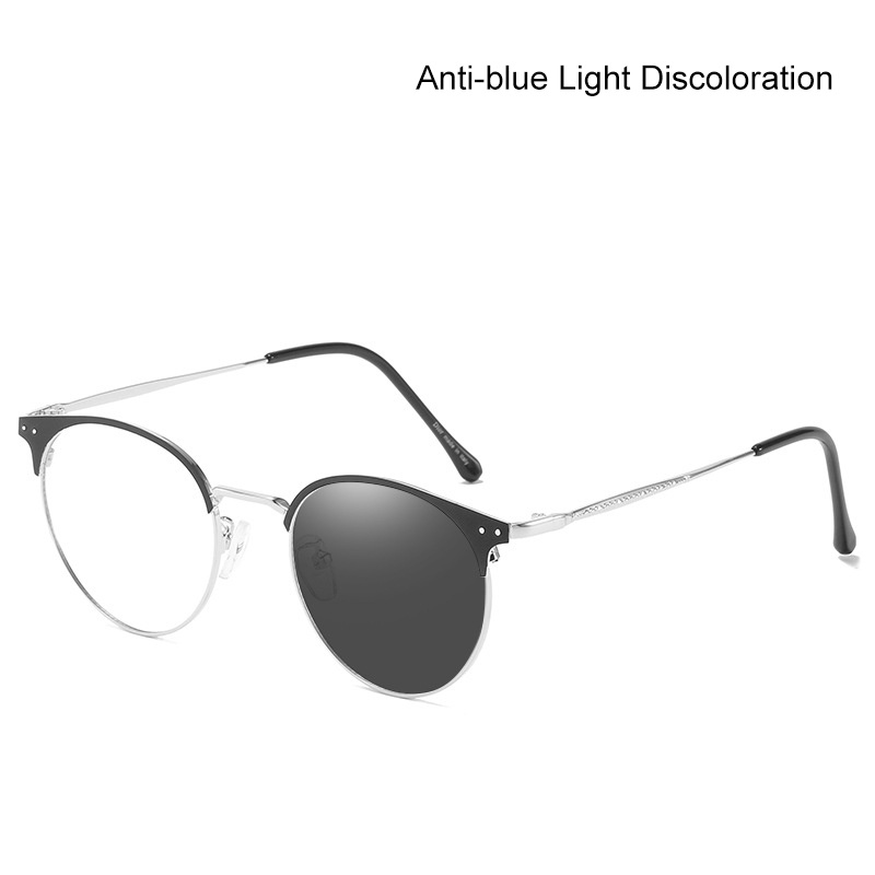Kacamata Lensa Photocromic + Anti Radiasi Blueray (Bluechromic) Pria Wanita Frame Besi Photochromic-Photocromic #13