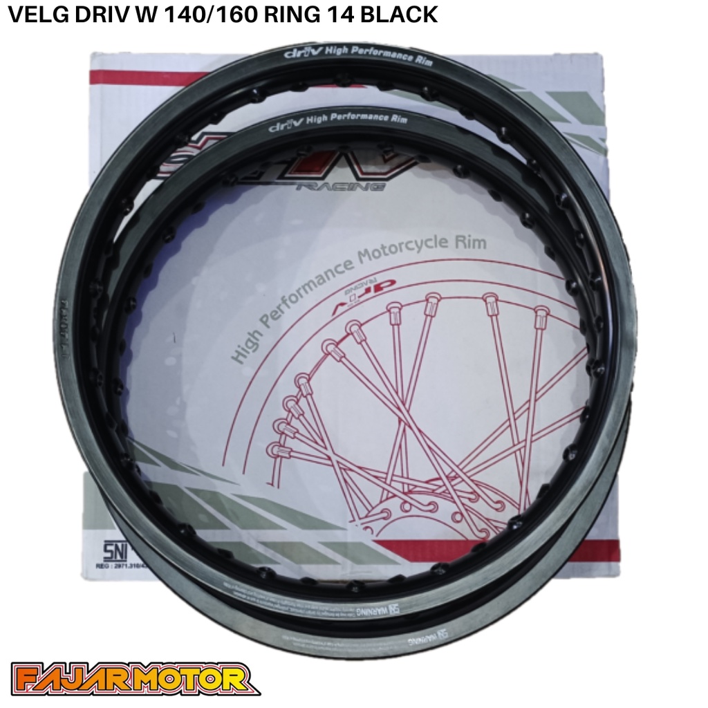 PROMO VELG TDR WM SHAPE 140/160 RING 14 RED SILVER HOLE 36