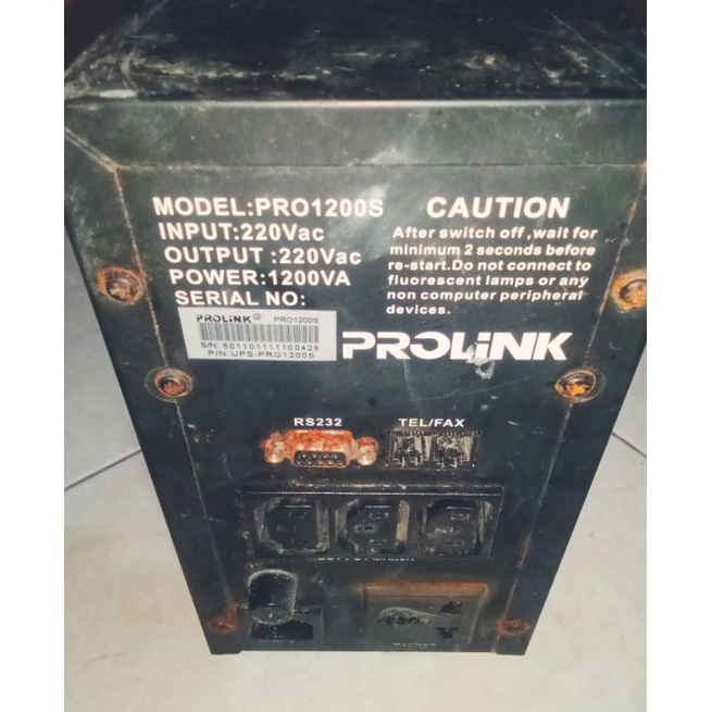Trafo ex UPS Prolink PRO1200Data UPS tanpa aki