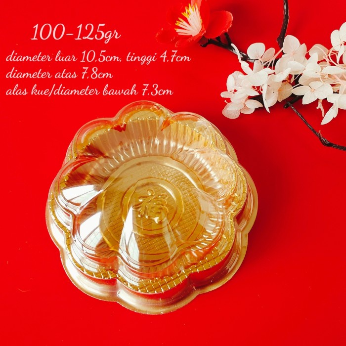 

Tray mika tutup mooncake 100-125gr tray mika kue bulan tray mooncake