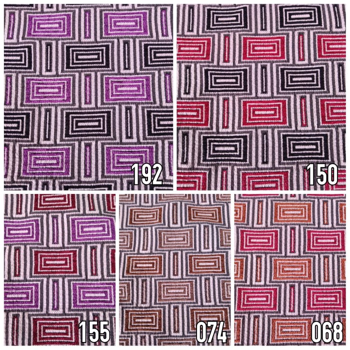 Kain Chenille Meubel Sofa / Kursi Motif Kotak-Kotak - Fusion ~ yst465