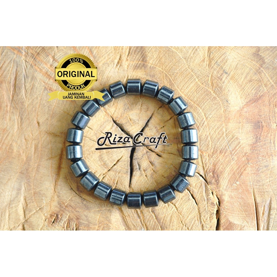 Gelang Batu Hematite Badar Besi Blustin Asli Alam Natural