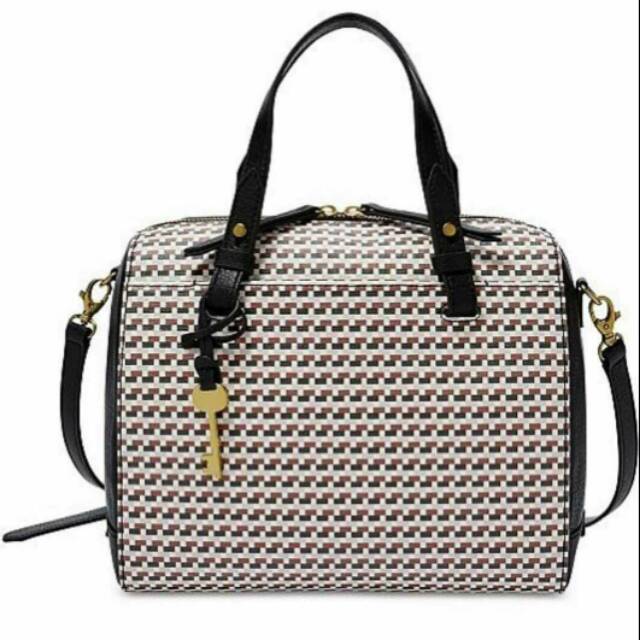 Fossil Rachel Satchel Brown Black Original
