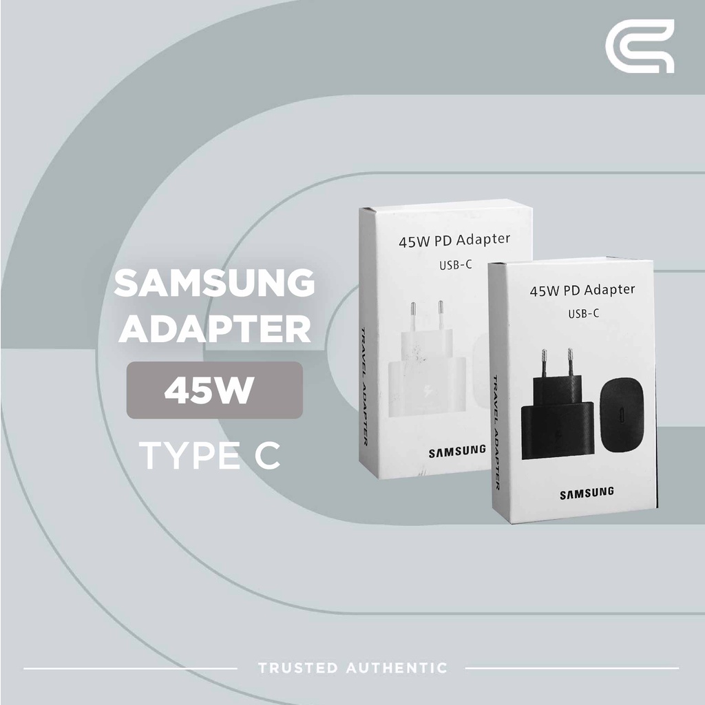 SAMSUNG USB C POWER ADAPTER 45 WATT ORIGINAL BERGARANSI