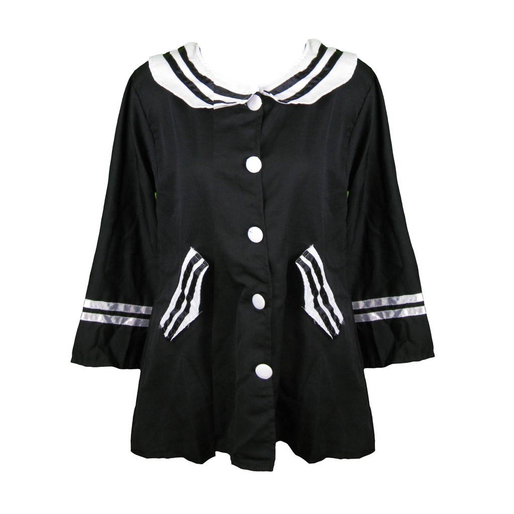 JK-82 (M) black sailor top jacket jaket luaran wanita import baju korea