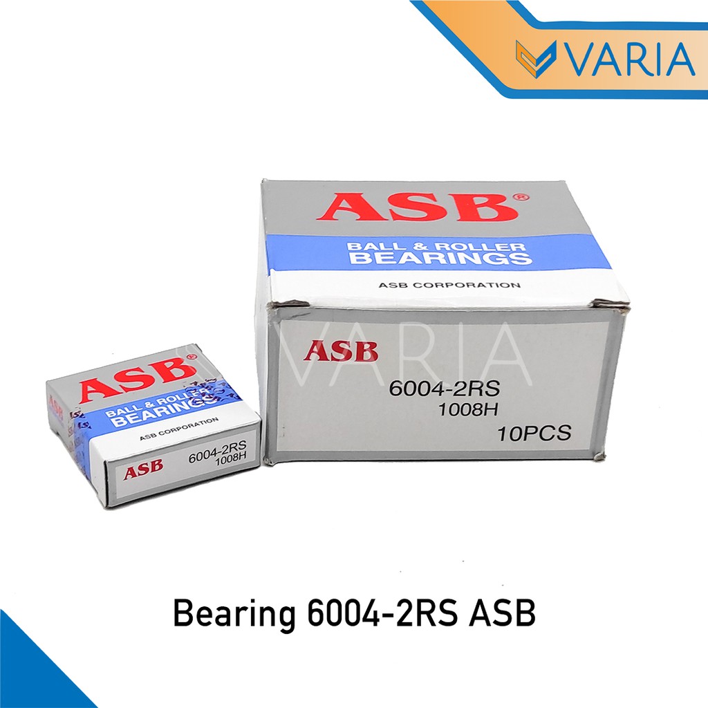 Bearing / Laher 6004 2RS Tutup Karet Double ASB