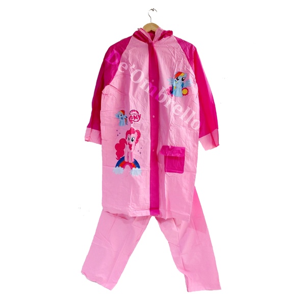 (De'Ombrello)NEW Jas Hujan Stelan Anak Karakter + Tas/RAINCOAT ADA BACKPACK (886)