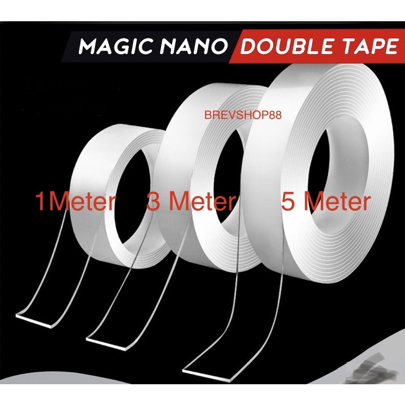 NANO MAGIC TAPE / double tape tip isolasi transparan 1M 3M 5M