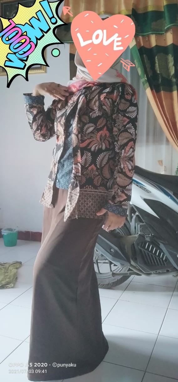 Batik Wanita Asj Sa Hrb026 Kenongo Kemeja Tosca Pendek