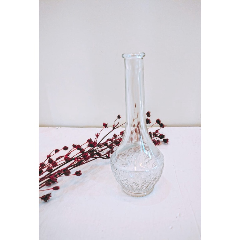 Vas Bunga Kaca / Vas Bunga Kristal Tulip Aesthetic Murah