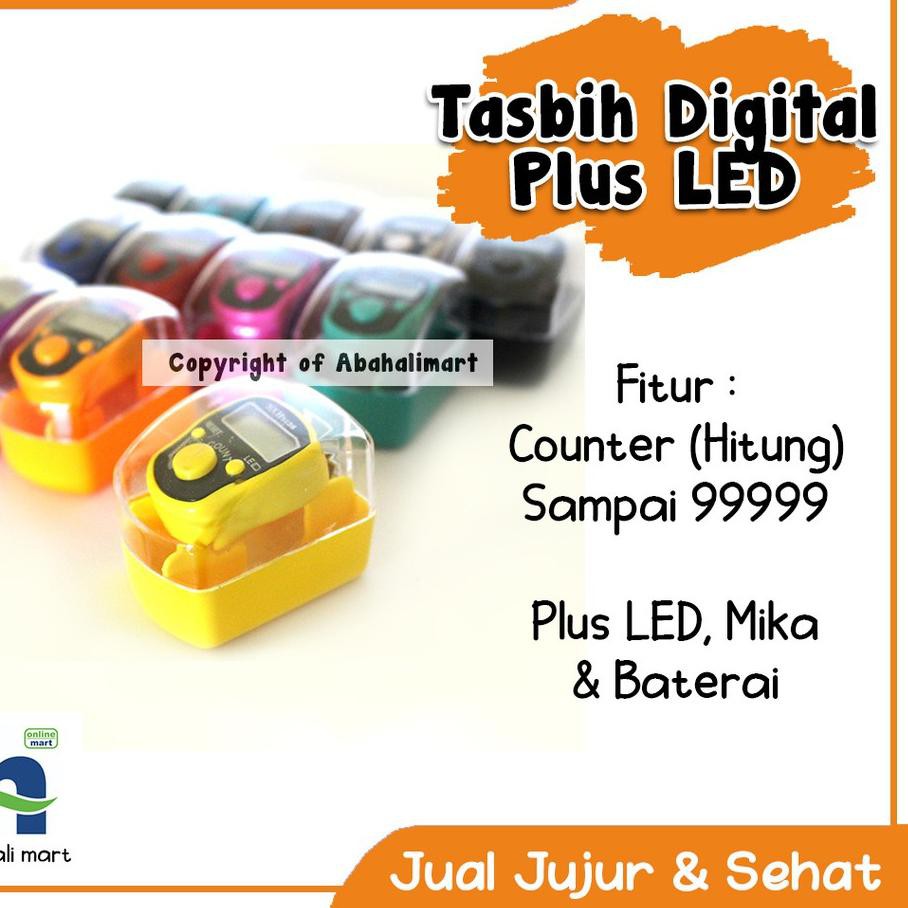 [Original] Tasbih Digital LED ALARM Dengan Mika Plus Baterai Cocok Untuk Sholat Wirid Ibadah Untuk S